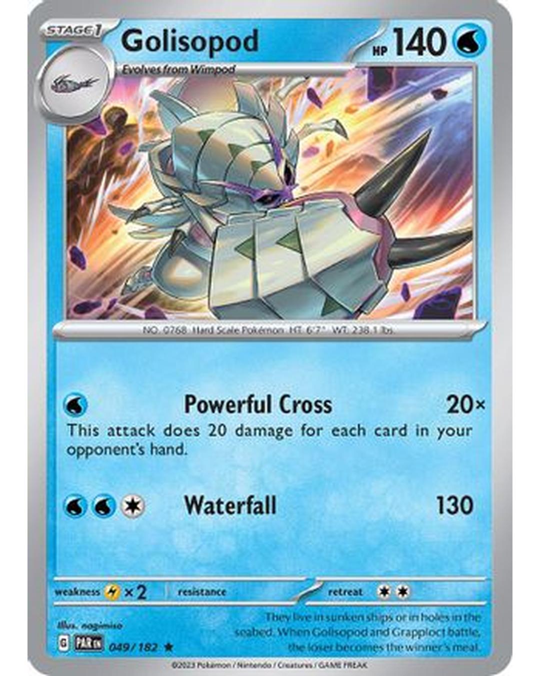 Golisopod 049/182 - Reverse Holofoil SV04 Paradox Rift - Rare