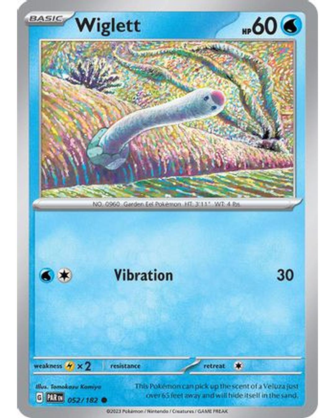 Wiglett 052/182 - Reverse Holofoil SV04 Paradox Rift - Common