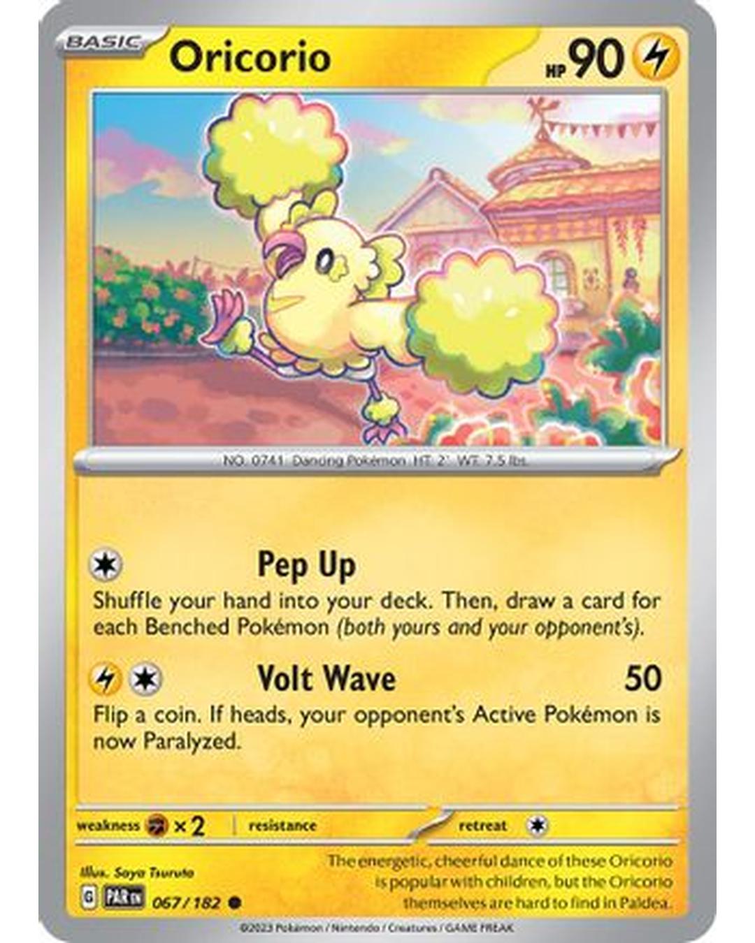 Oricorio 067/182 - Reverse Holofoil SV04 Paradox Rift - Common