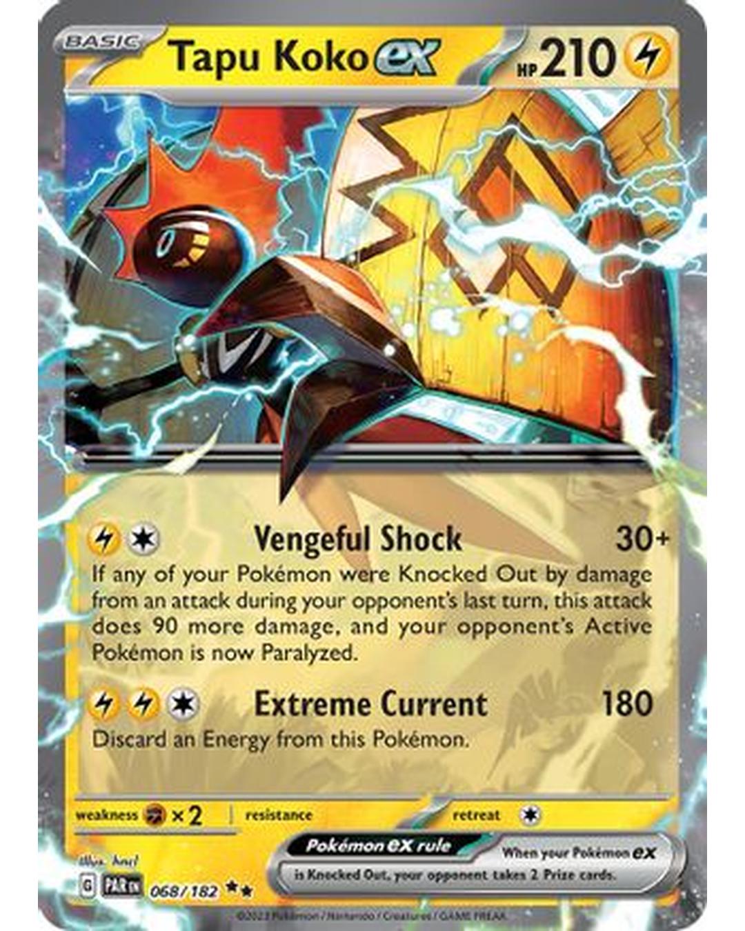 Tapu Koko ex 068/182 - Holofoil SV04 Paradox Rift - Double Rare