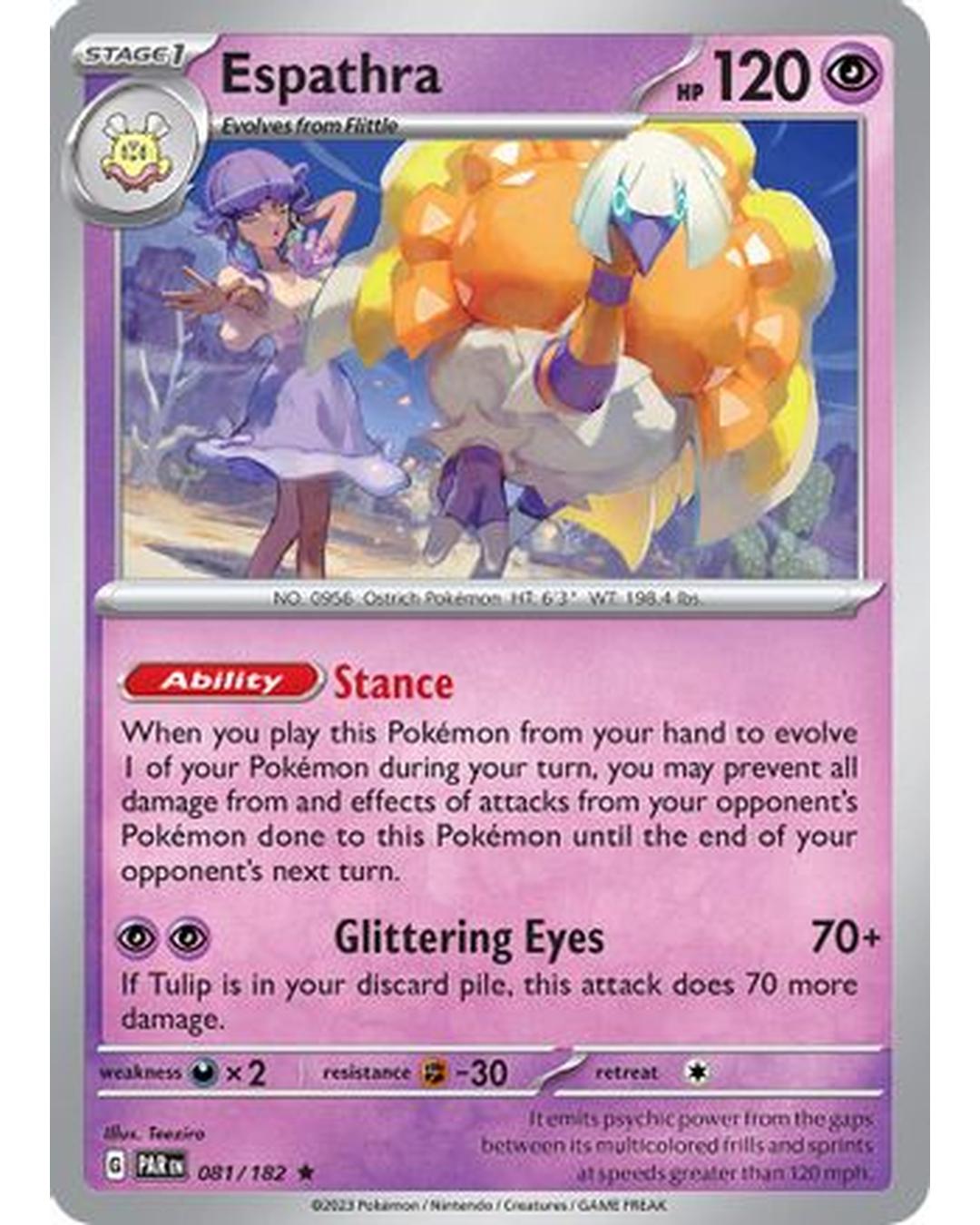 Espathra 081/182 - Reverse Holofoil SV04 Paradox Rift - Rare