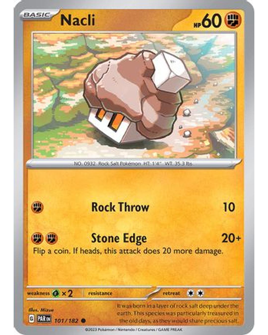 Nacli 101/182 - Reverse Holofoil SV04 Paradox Rift - Common