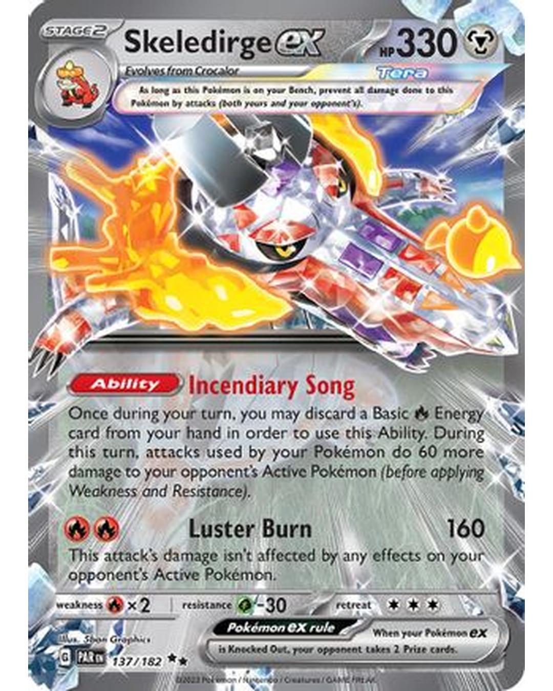 Skeledirge ex 137/182 - Holofoil SV04 Paradox Rift - Double Rare