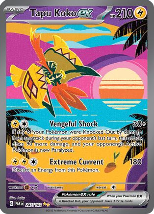 Tapu Koko ex 247/182 - Holofoil SV04 Paradox Rift - Special Illustration Rare