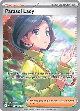 Parasol Lady 255/182 - Holofoil SV04 Paradox Rift - Special Illustration Rare