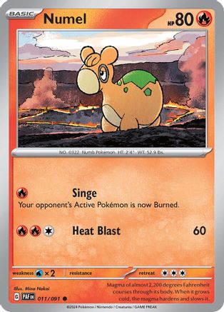 Numel 011/091 - Reverse Holofoil SV Paldean Fates - Common