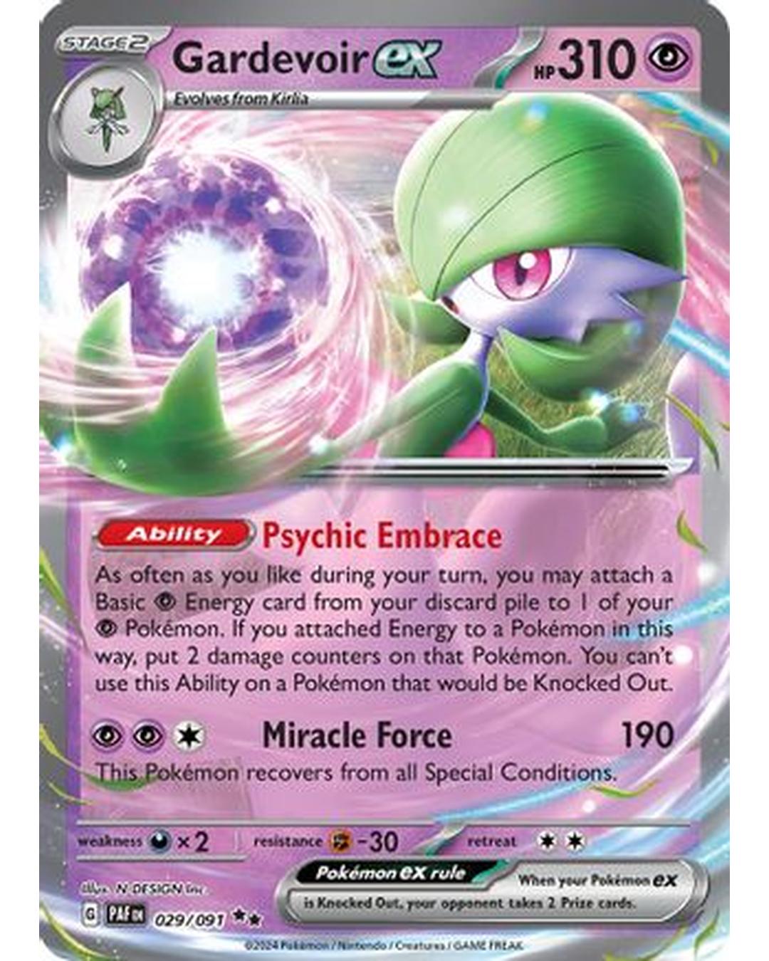 Gardevoir ex 029/091 - Holofoil SV Paldean Fates - Double Rare