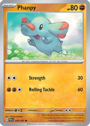 Phanpy 048/091 - Reverse Holofoil SV Paldean Fates - Common
