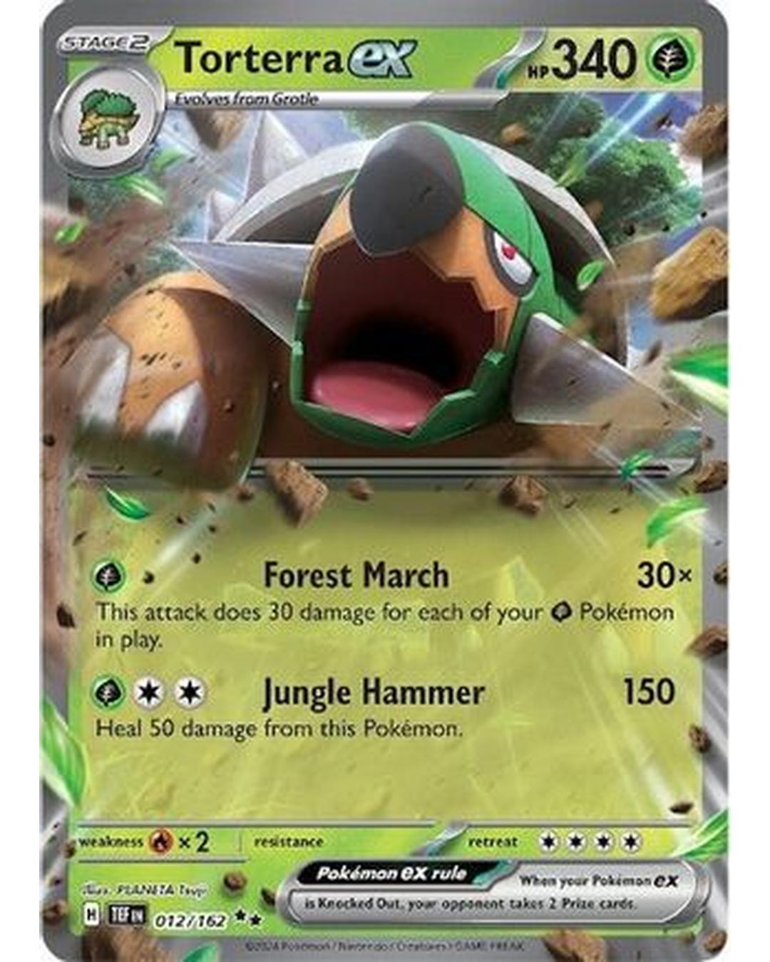 Torterra ex 012/162 - Holofoil SV05 Temporal Forces - Double Rare