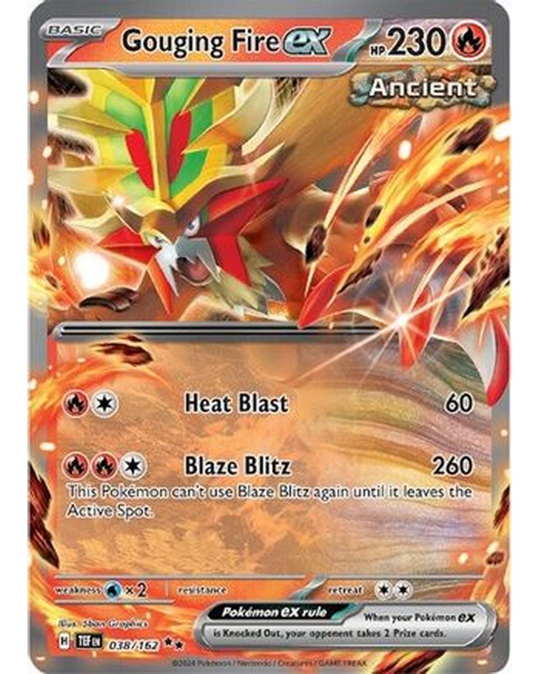 Gouging Fire ex 038/162 - Holofoil SV05 Temporal Forces - Double Rare