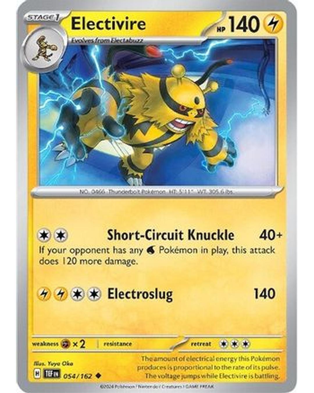 Electivire 054/162 - Reverse Holofoil SV05 Temporal Forces - Uncommon