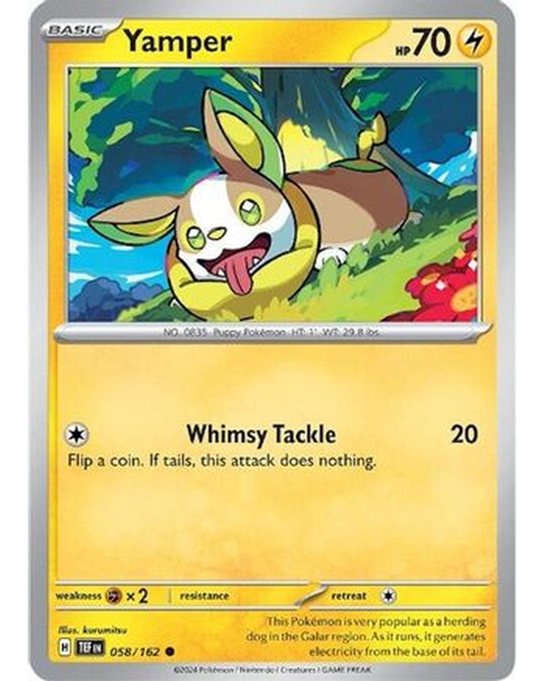Yamper 058/162 - Reverse Holofoil SV05 Temporal Forces - Common