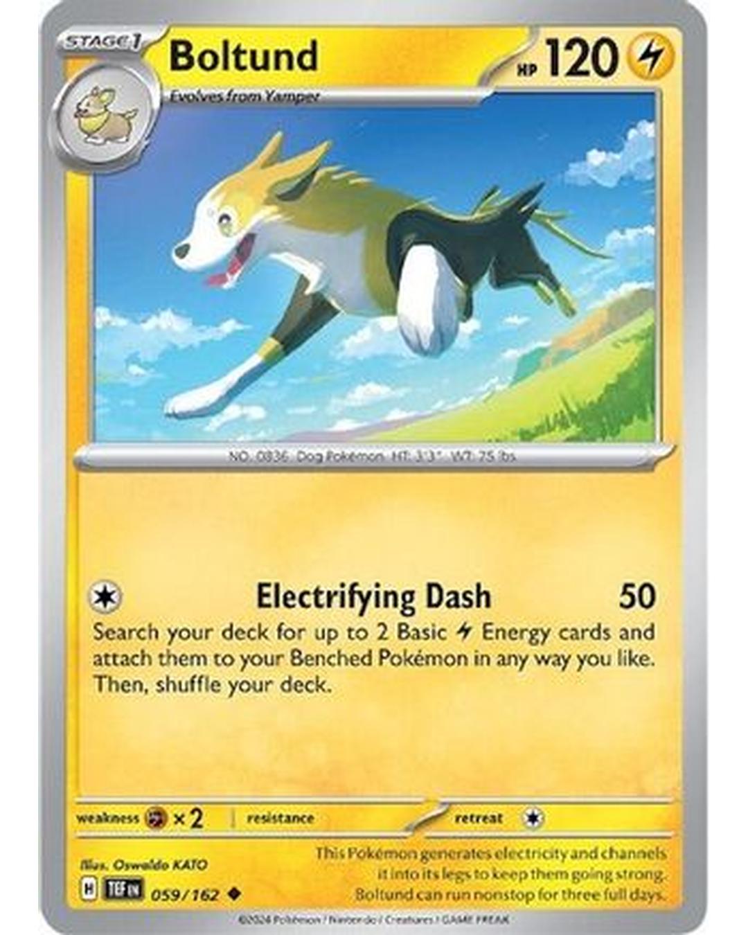 Boltund 059/162 - Reverse Holofoil SV05 Temporal Forces - Uncommon