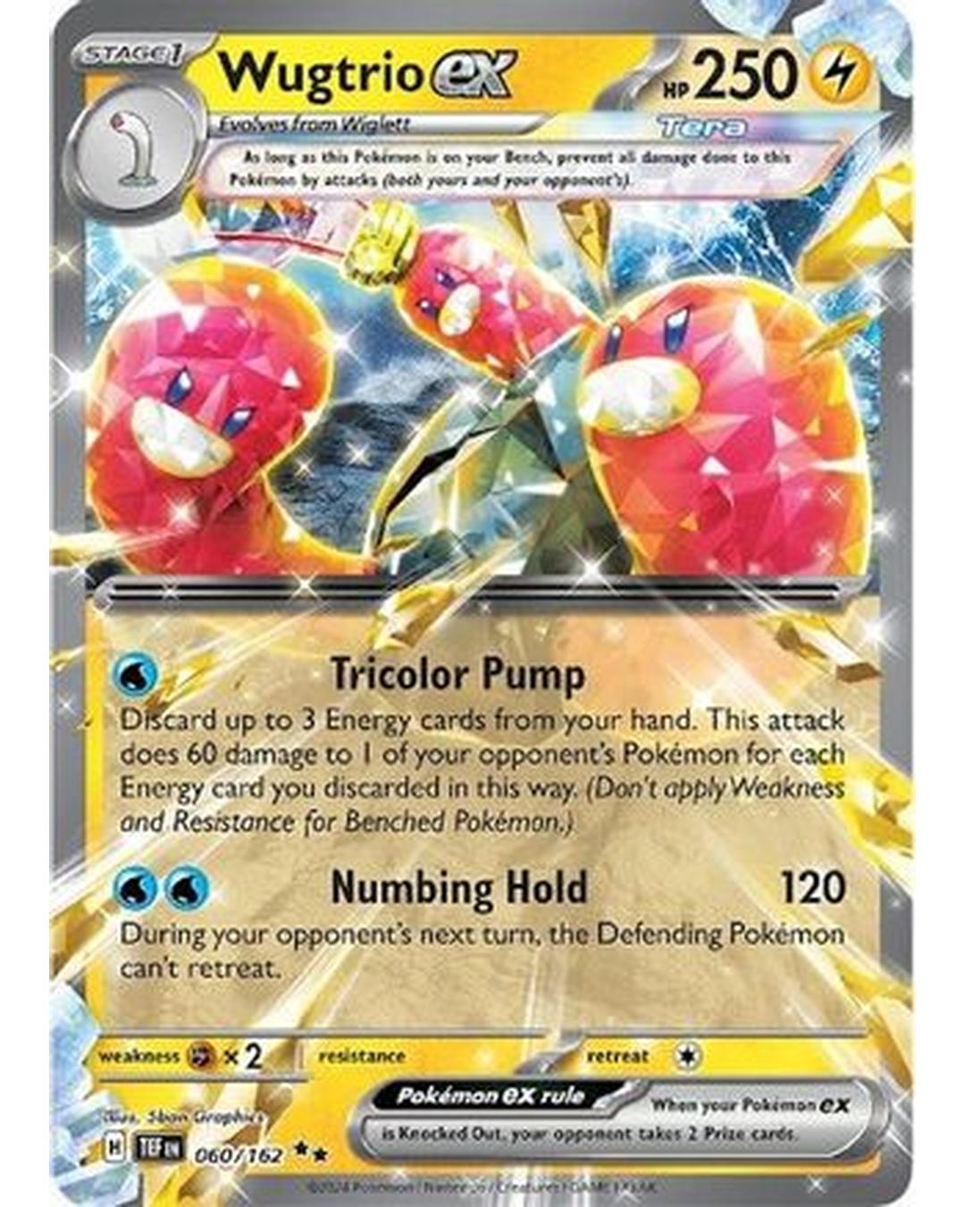 Wugtrio ex 060/162 - Holofoil SV05 Temporal Forces - Double Rare