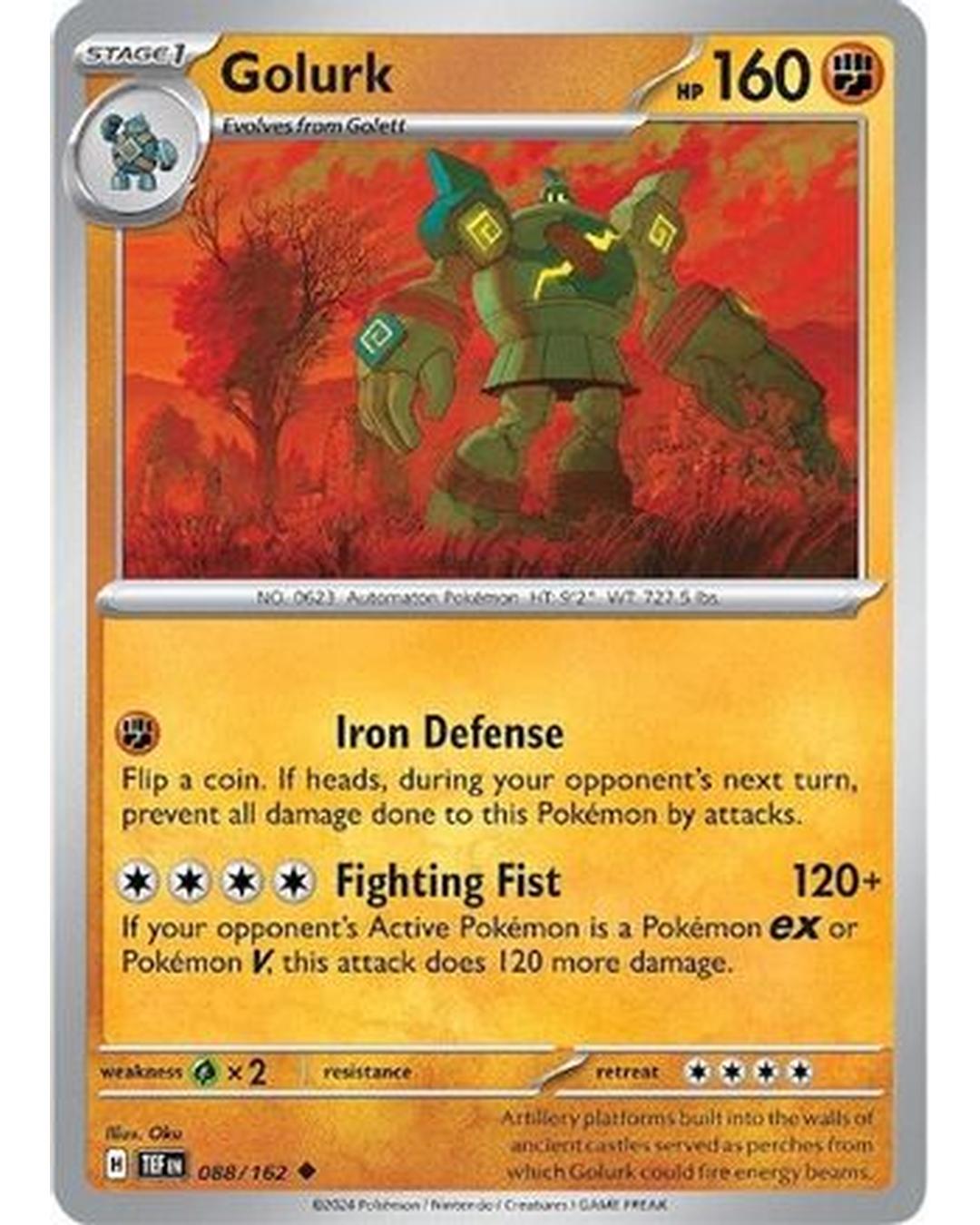 Golurk 088/162 - Reverse Holofoil SV05 Temporal Forces - Uncommon