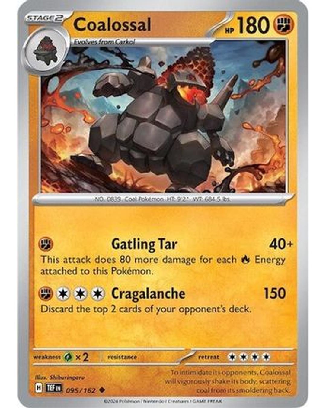 Coalossal 095/162 - Reverse Holofoil SV05 Temporal Forces - Uncommon