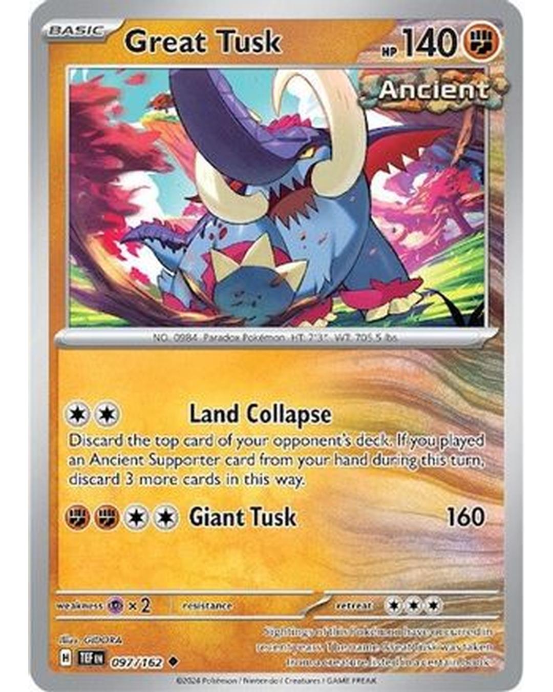 Great Tusk 097/162 SV05 Temporal Forces - Uncommon