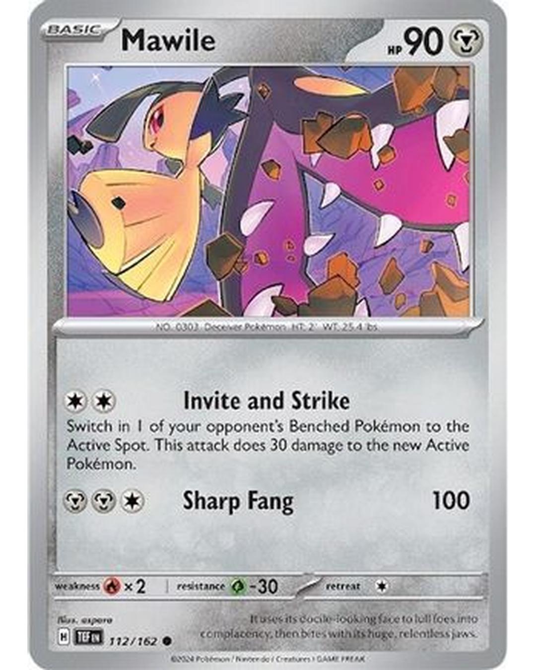 Mawile 112/162 - Reverse Holofoil SV05 Temporal Forces - Common