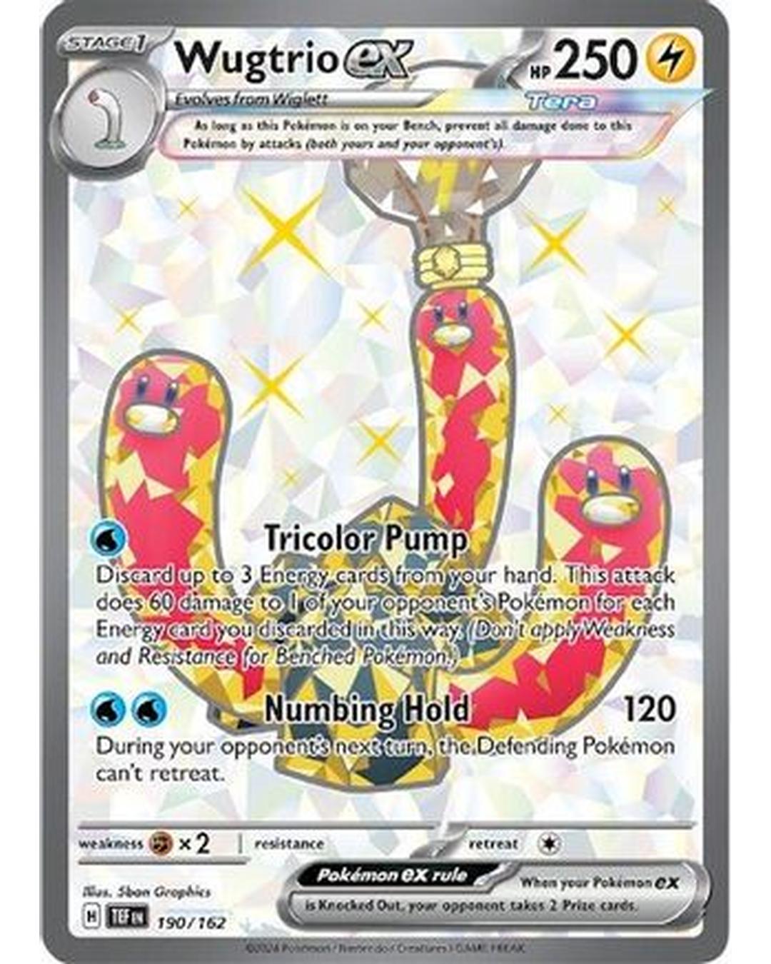 Wugtrio ex 190/162 - Holofoil SV05 Temporal Forces - Ultra Rare