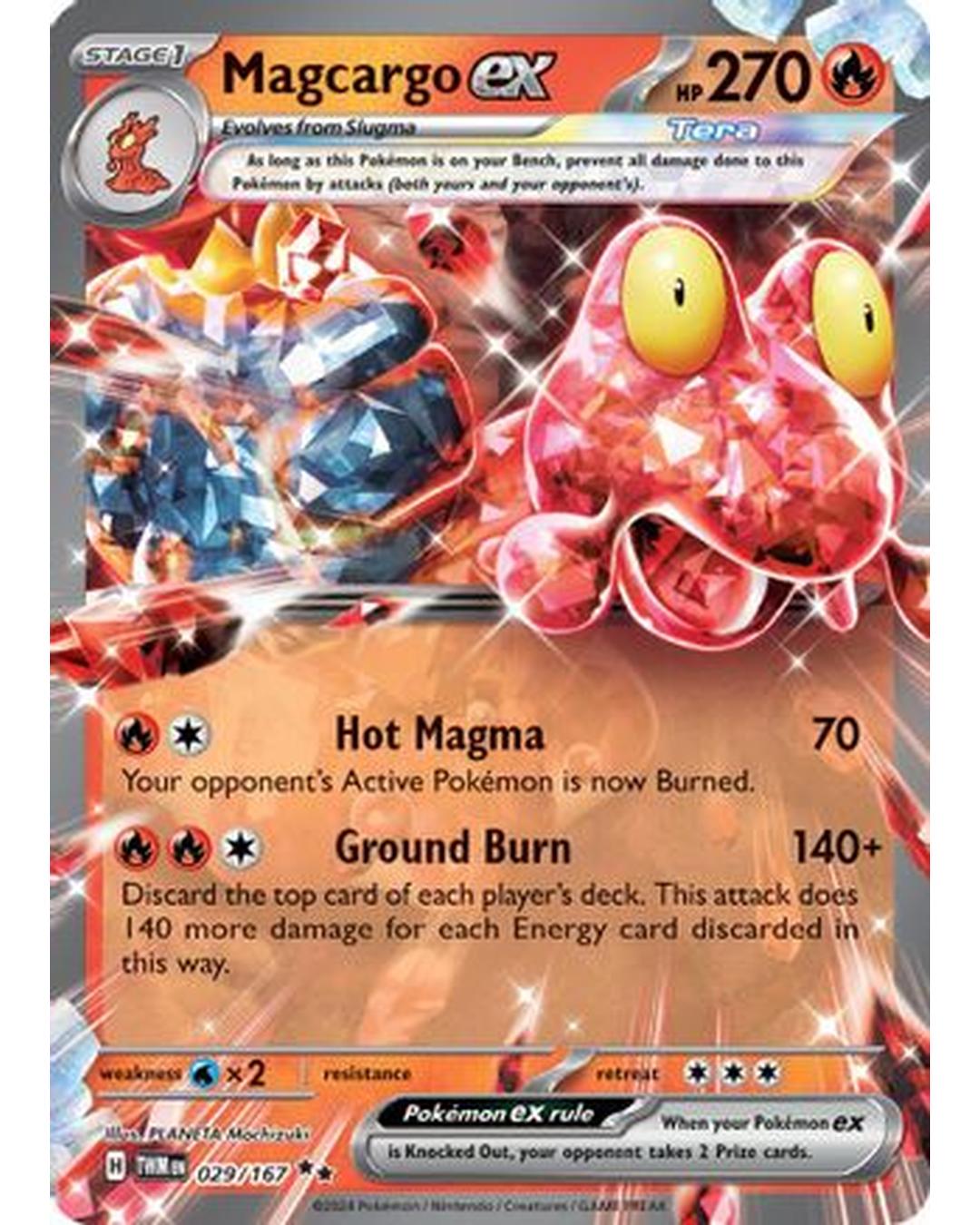 Magcargo ex 029/167 - Holofoil SV06 Twilight Masquerade - Double Rare