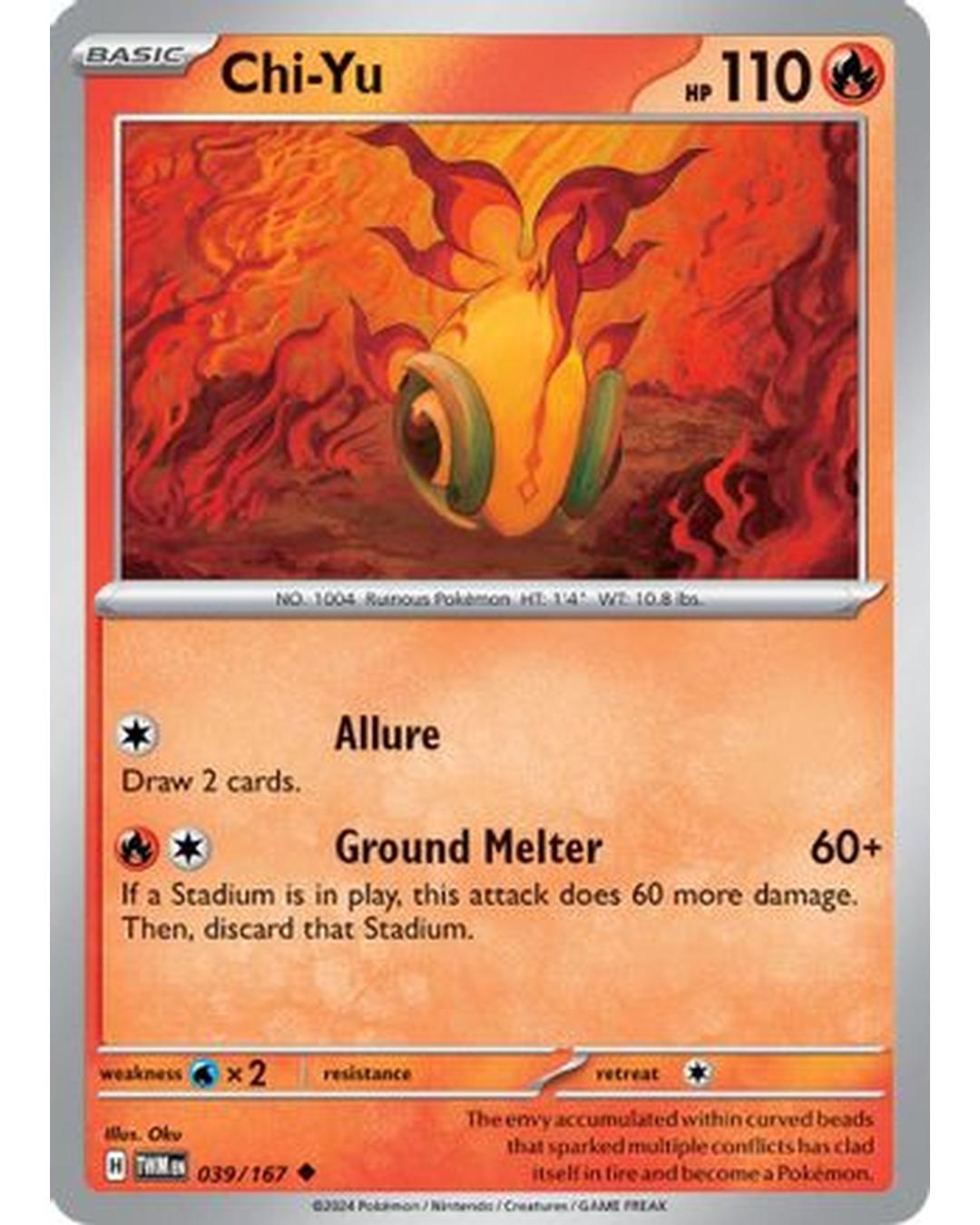 Chi-Yu 039/167 - Reverse Holofoil SV06 Twilight Masquerade - Uncommon