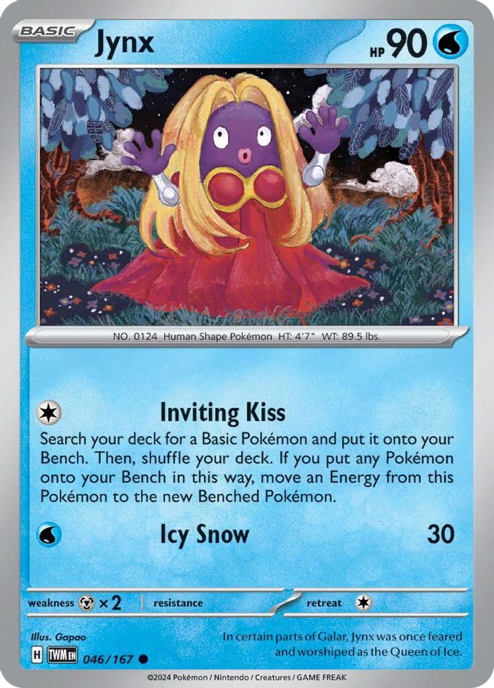 Jynx 046/167 - Reverse Holofoil SV06 Twilight Masquerade - Common
