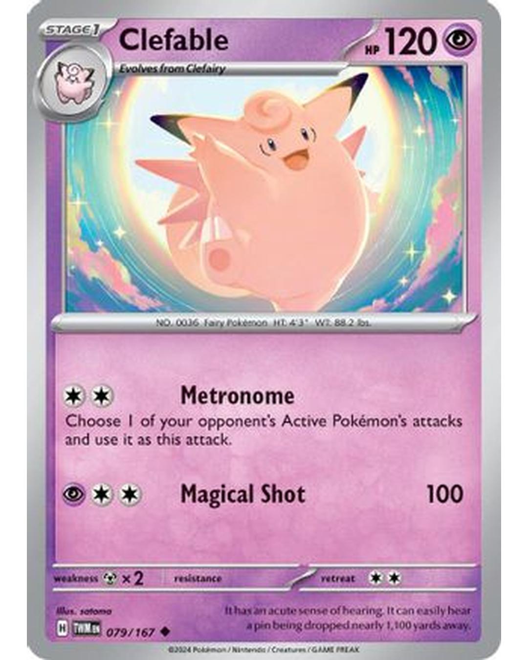 Clefable 079/167 SV06 Twilight Masquerade - Uncommon