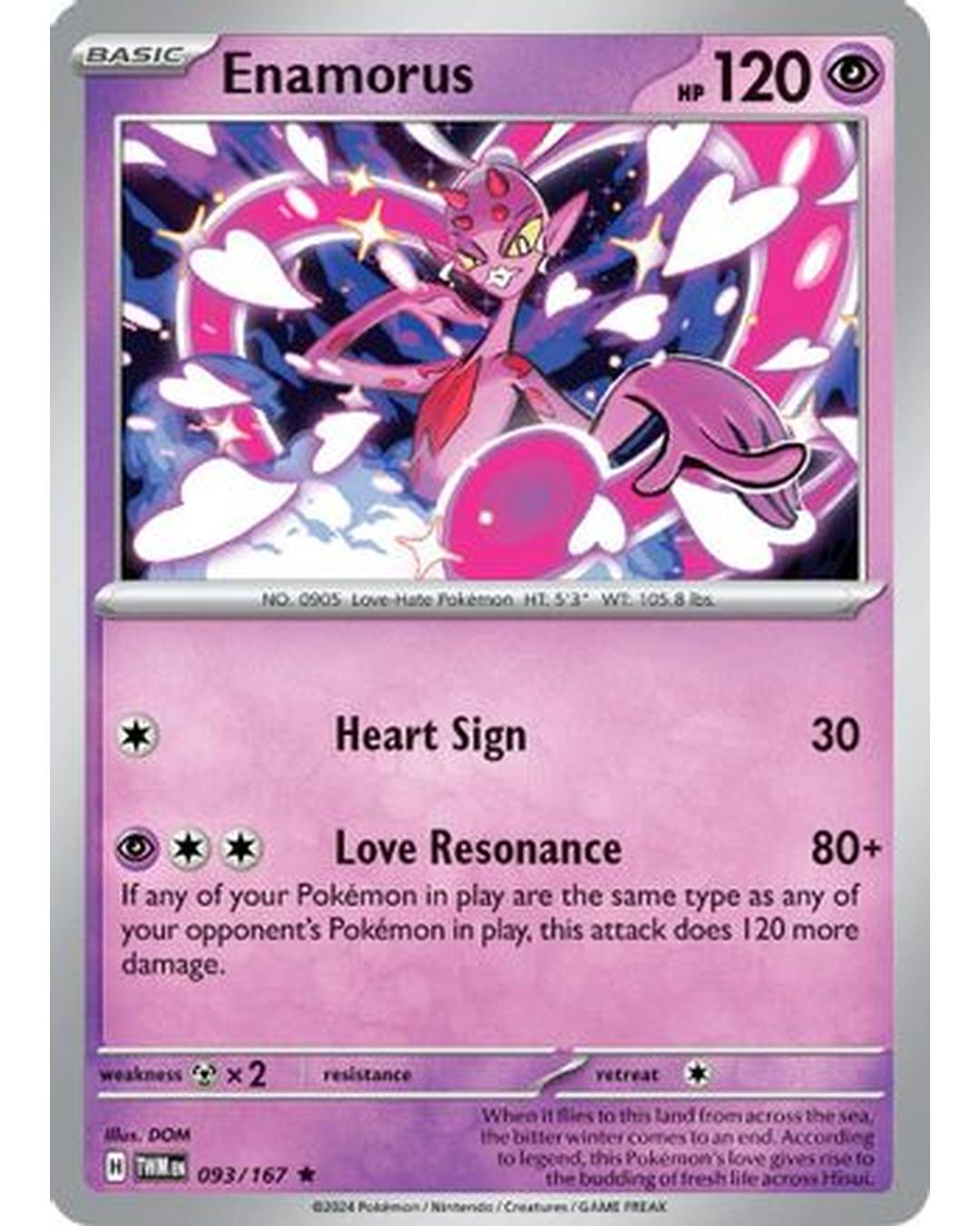 Enamorus 093/167 - Holofoil SV06 Twilight Masquerade - Rare