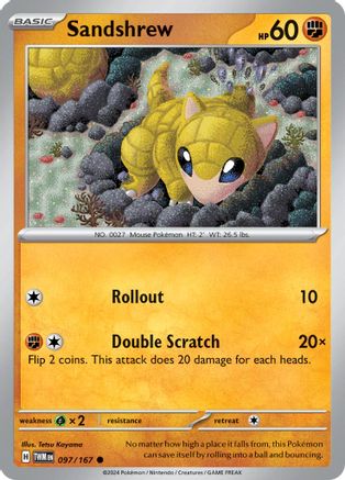 Sandshrew 097/167 SV06 Twilight Masquerade - Common