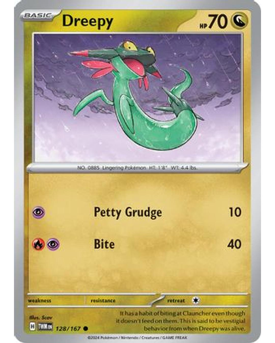 Dreepy 128/167 - Reverse Holofoil SV06 Twilight Masquerade - Common