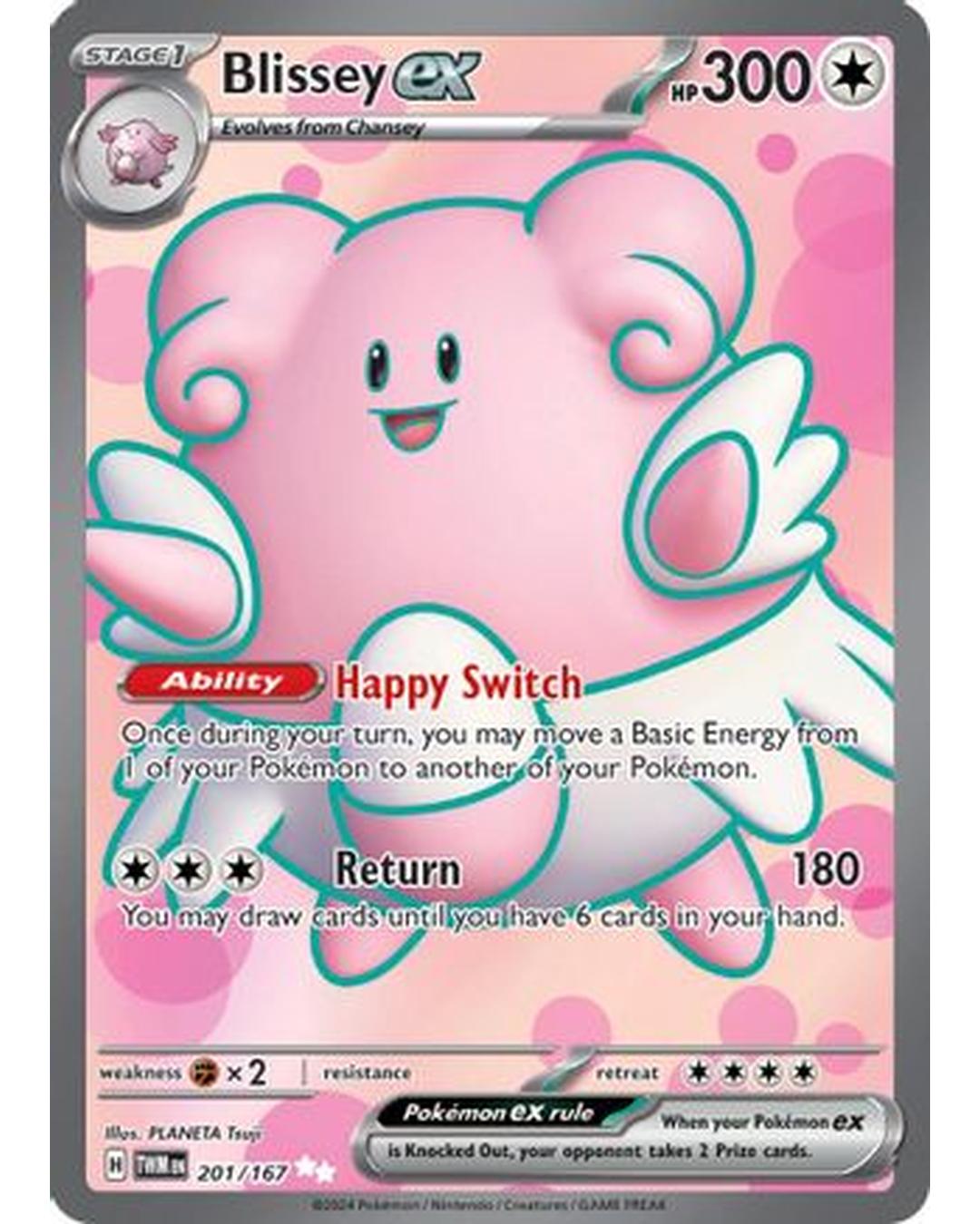 Blissey ex 201/167 - Holofoil SV06 Twilight Masquerade - Ultra Rare