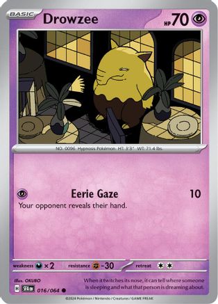 Drowzee 016/064 - Reverse Holofoil SV Shrouded Fable - Common