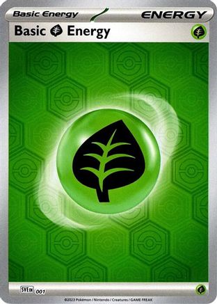 Basic Grass Energy 001 - Reverse Holofoil SV Shrouded Fable - Common