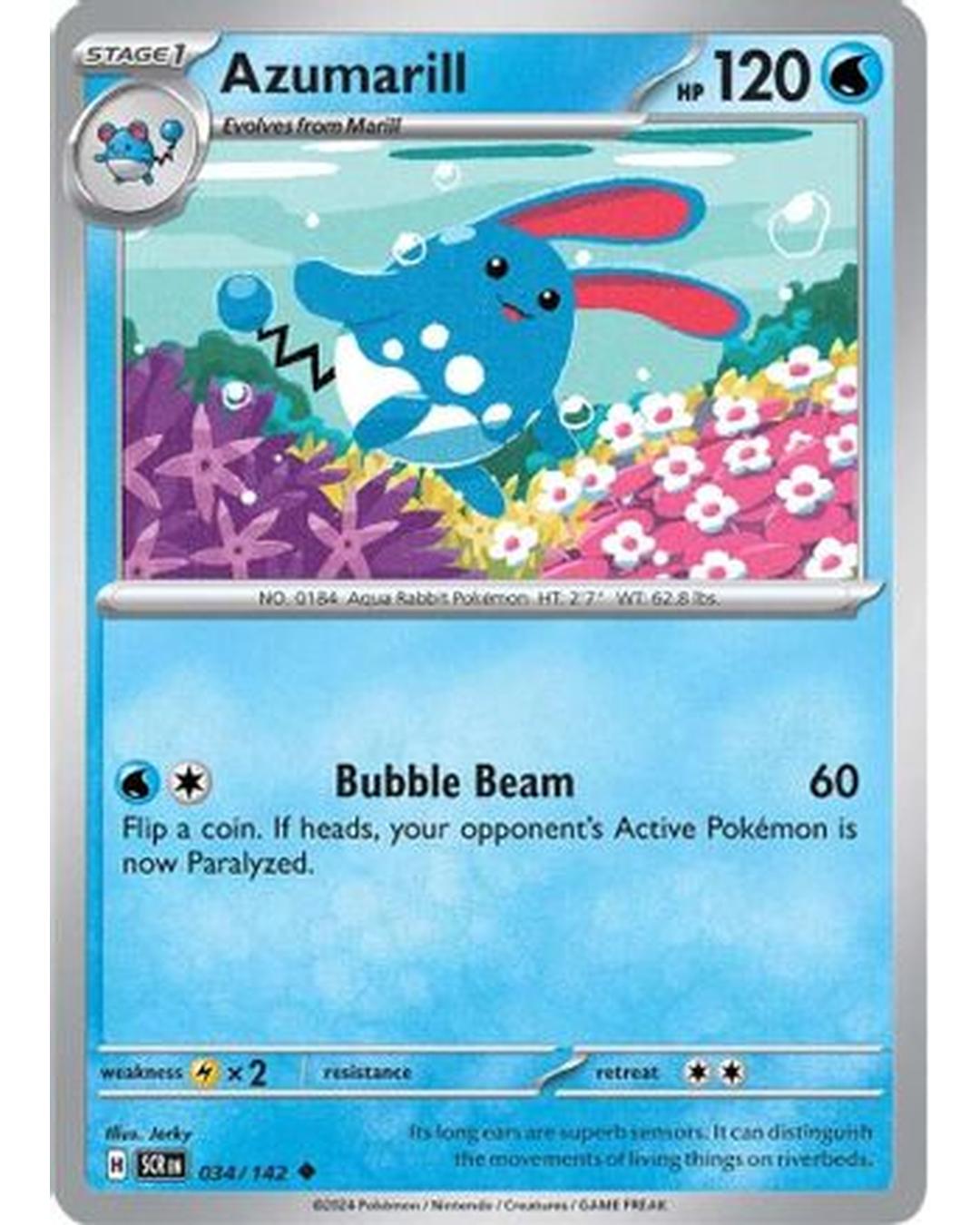 Azumarill 034/142 SV07 Stellar Crown - Uncommon