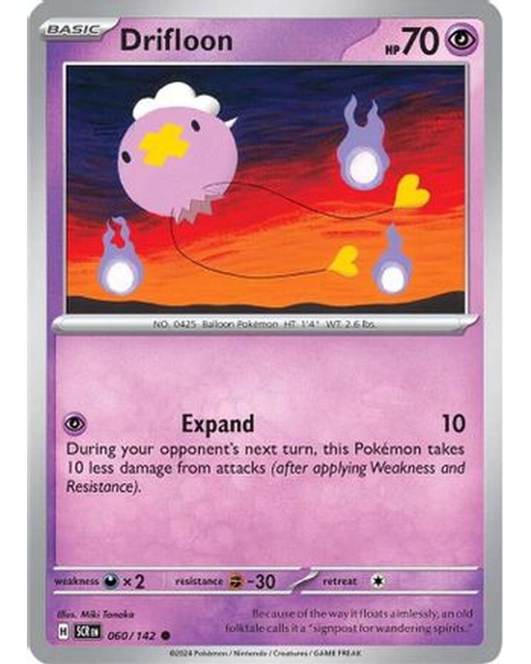 Drifloon 060/142 - Reverse Holofoil SV07 Stellar Crown - Common