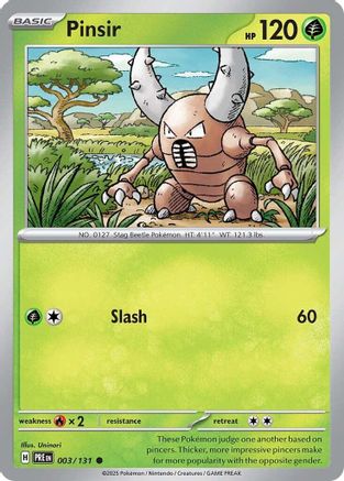 Pinsir 003/131 SV Prismatic Evolutions - Common
