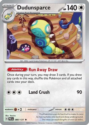 Dudunsparce 080/131 - Holofoil SV Prismatic Evolutions - Rare