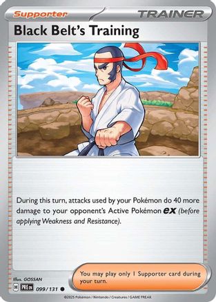 Black Belt's Training 099/131 - Reverse Holofoil SV Prismatic Evolutions - Common