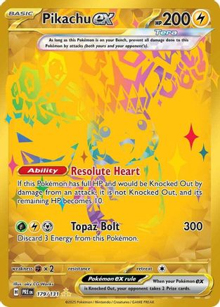 Pikachu ex 179/131 - Holofoil SV Prismatic Evolutions - Hyper Rare