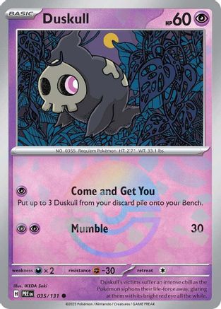 Duskull (Poke Ball Pattern) 035/131 - Holofoil SV Prismatic Evolutions - Common