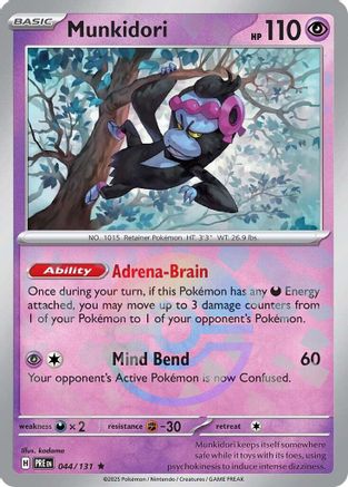 Munkidori (Poke Ball Pattern) 044/131 - Holofoil SV Prismatic Evolutions - Rare