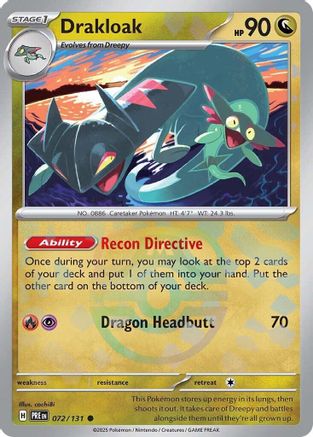 Drakloak (Master Ball Pattern) 072/131 - Holofoil SV Prismatic Evolutions - Common