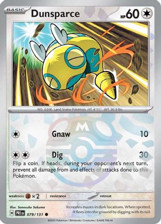 Dunsparce (Master Ball Pattern) 079/131 - Holofoil SV Prismatic Evolutions - Common