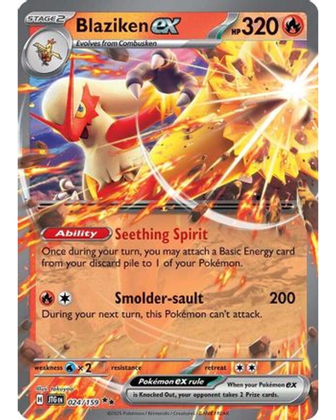 Blaziken ex 024/159 - Holofoil SV09 Journey Together - Double Rare