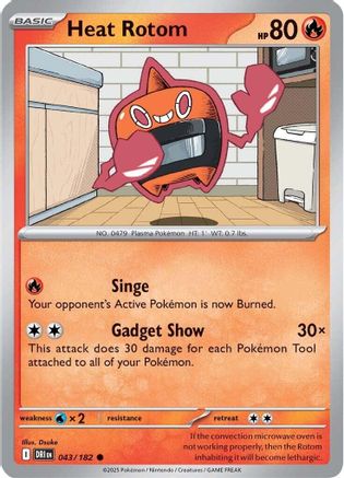 Heat Rotom 043/182 - Reverse Holofoil SV10 Destined Rivals - Common