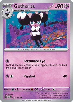 Gothorita 042/086 - Reverse Holofoil SV White Flare - Common