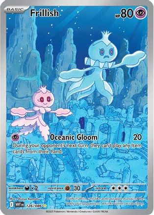 Frillish 126/086 - Holofoil SV White Flare - Illustration Rare