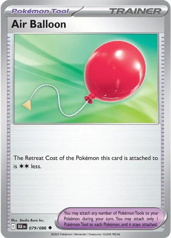 Air Balloon 079 - Reverse Holofoil SV Black Bolt - Uncommon