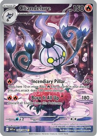Chandelure 103/086 - Holofoil SV White Flare - Illustration Rare