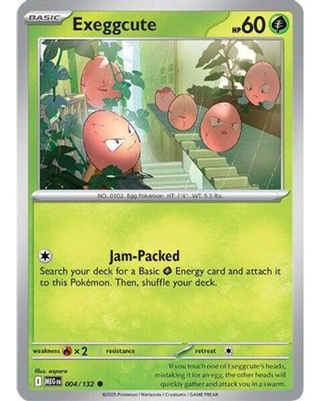 Exeggcute 004/132 - Reverse Holofoil ME01 Mega Evolution - Common